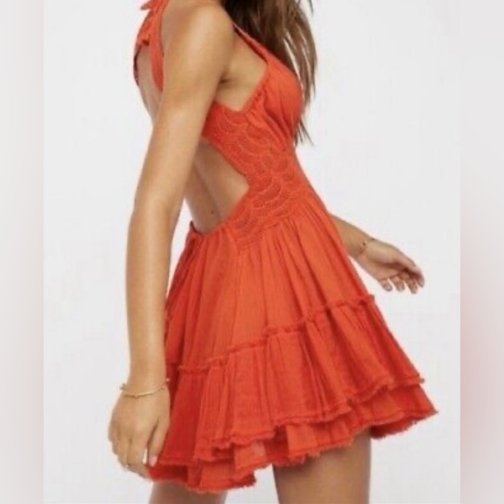 Free People 200 Degrees Lace Embellished Mini Dress - Picture 3 of 10
